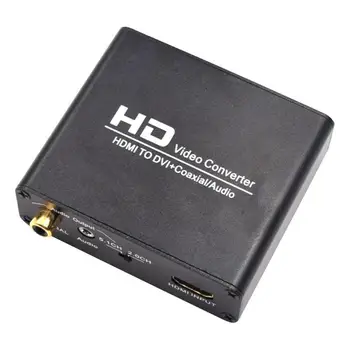 

Hot Sale HDMI to DVI Converter Classic Delicate HDMI to DVI Video Converter with Coaxial 3.5mm Jack Audio Switcher for HDTV DVD
