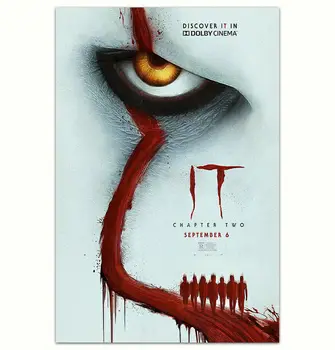 

It Chapter 2 Pennywise 2019 Stephen King Horror Movie 2 Silk Fabric Wall Poster Art Decor Sticker Bright