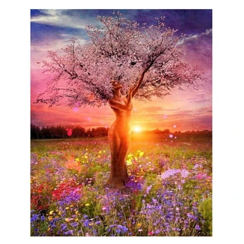 

DIY Paint By Numbers Digital Oil Painting Canvas Artwork-Fairy Tree Home Decor