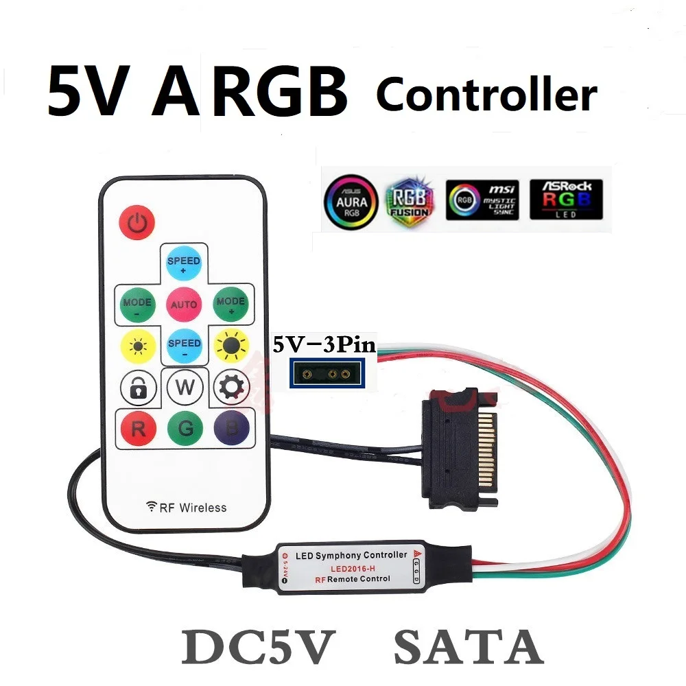 

JONSBO 5V ARGB Controller Remote Control LED Cool Light 5V Symphony Edition
