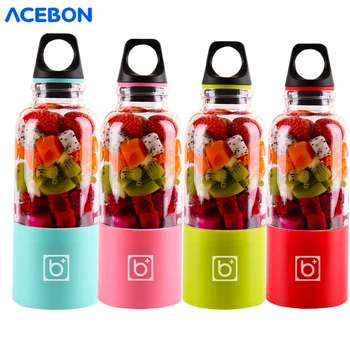 

500ml 4 blade portable blender juicer machine mixer electric mini usb food processor juicer smoothie blender cup maker juice