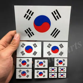 

Set Korea Korean Flag Car Trunk Fender Emblem Badge Decals Sticker