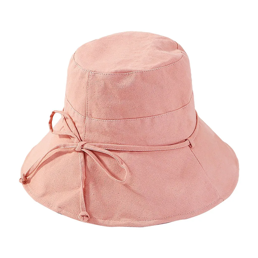 Pink SAGACE, женская шапка, рыбак, шляпа для бассейна, складная, для улицы, защита от солнца, солнцезащитный козырек, одноцветная шапка, полосатая шапка, зимний шарф, шапка для девочек - Цвет: Pink