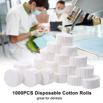 

1000PCS Disposable Cotton Rolls Dental Roll Dentist Supplies Dental Tools Professional White Cotton Rolls