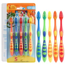 5 шт. детская зубная щетка Ультра-тонкая кисть Мягкая Щетина зубная щетка защита десен уход за полостью рта домашняя зубная щетка мягкая щетка