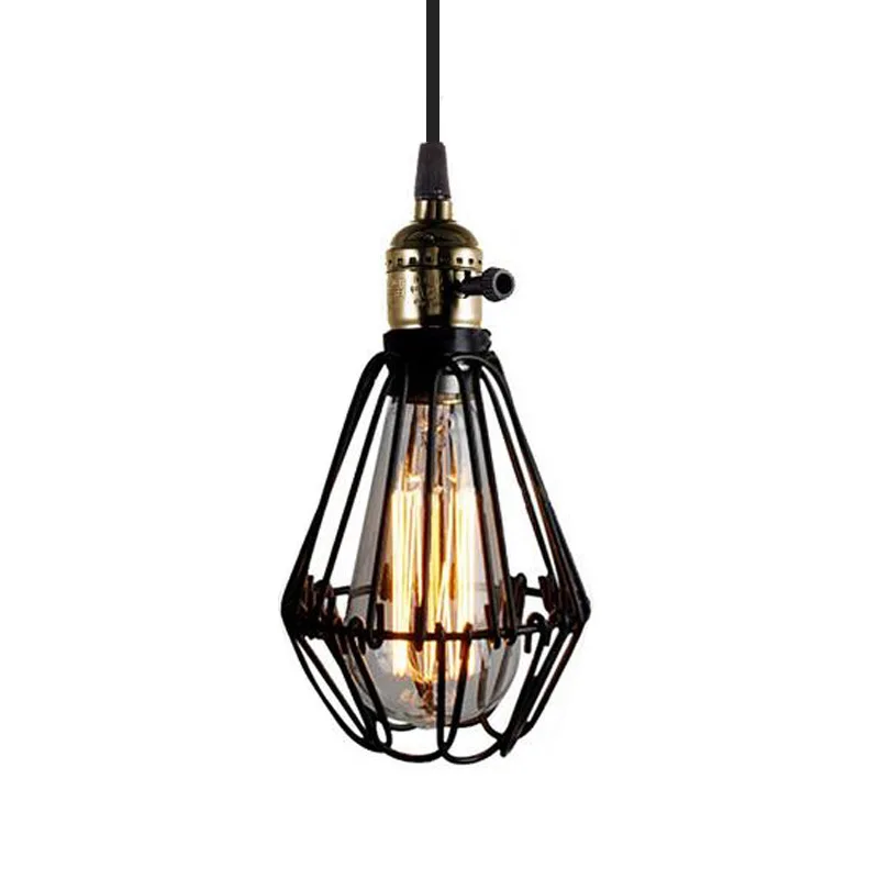 

Vintage Industrial-Style Cage Chandelier Nordic Personalized & Creative Clothing Store Bar Counter Coffee Shop Bar Internet Cafe