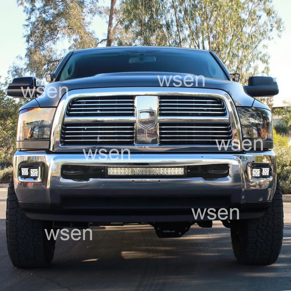 Для Dodge Ram 2500 3500 2003- 20 дюймов 120 Вт прямой светодиодный светильник с передним скрытым креплением на бампер и монтажным комплектом