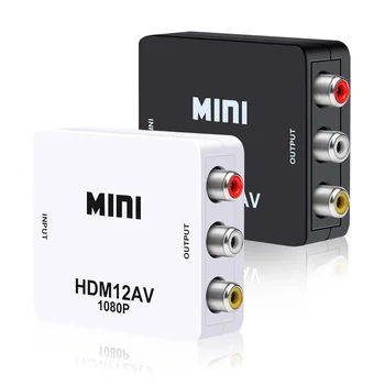 

HDMI TO AV Scaler Adapter HD Video Converter Box HDMI to RCA AV/CVSB L/R Video 1080P HDMI2AV Support NTSC PAL Wholesale