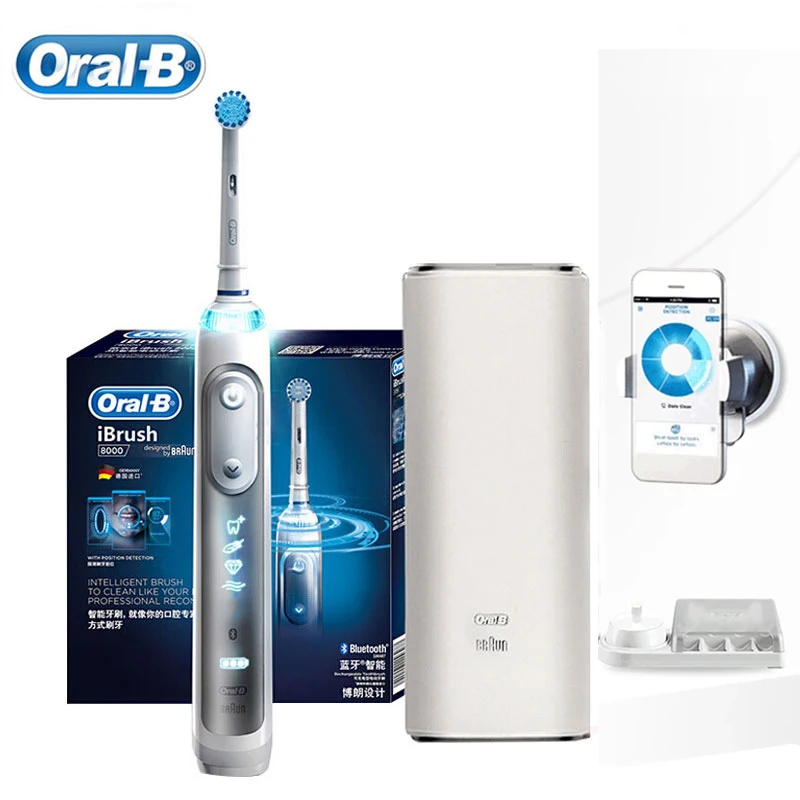 Профессиональная электрическая зубная щетка Oral B Bluetooth технология функция