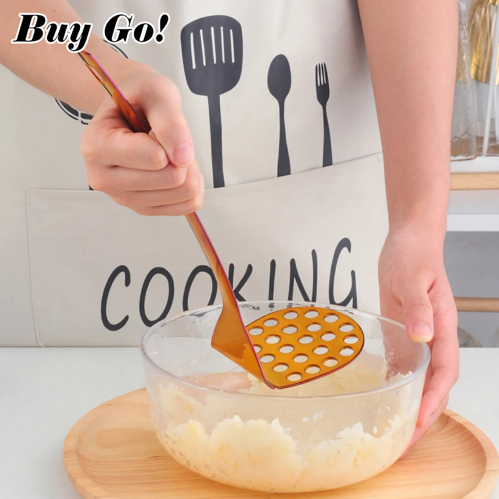 1/2PCS Stainless Steel Pressed Potato Masher Ricer Puree Juice Maker Potato Pusher Smooth Mashed Potatoes Crusher Kitchen Gadget