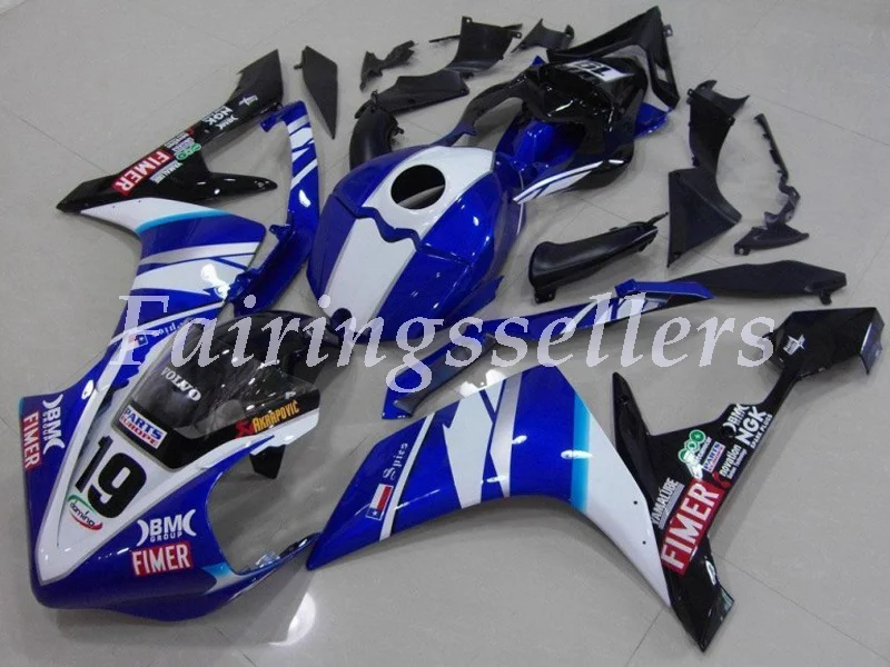 4 бесплатные подарки ABS Полный Танк обтекатель подходит для Yamaha YZF1000 R1 2007 2008 07 08 YZF R1 пользовательские обтекатели комплект синий белый черный