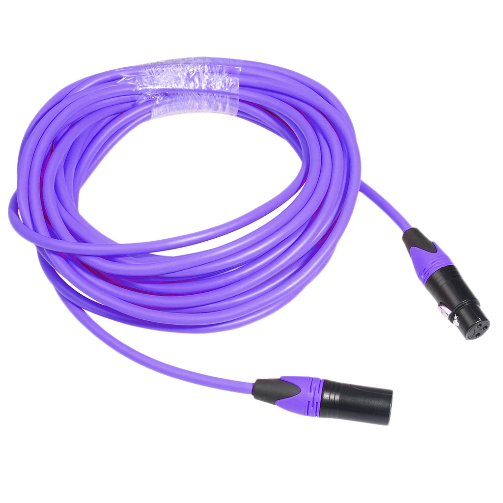 3 Pin XLR папа к гнезду сбалансированный Микрофон Кабель провод фиолетовый | Спорт и