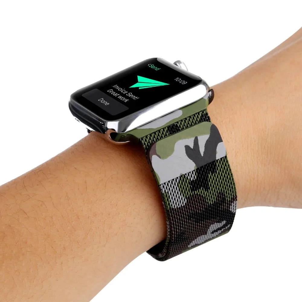 Ремешки для Apple Watch, Миланская петля, ремешок из нержавеющей стали, магнитная застежка, замена для iWatch серии 5/4/3/2