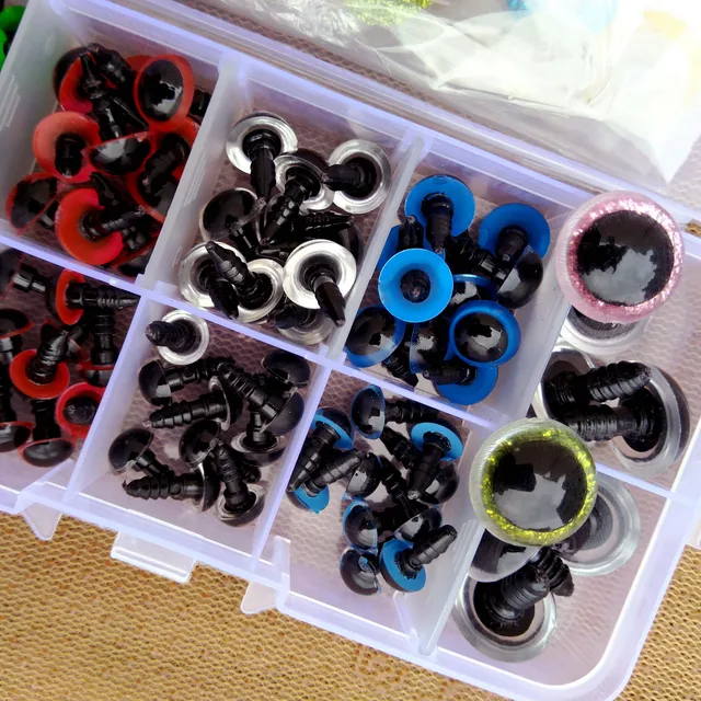 88pcs 8/10/16mm Plastic Crafts Safety Eyes For Toys Teddy Bear Doll Eyes With Washers Toy Puppet Doll DIY Amigurumi Accessories 5