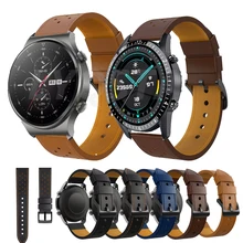 

Watchband 20 22mm Genuine Leather Strap Band For Huawei GT 2 GT2 Pro Wristband Replacements Honor Magic2 42 46mm GS Pro Bracele