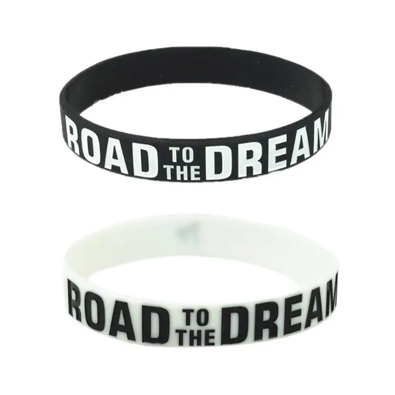 Road to the Dream Motivational Bracelet Silicone Rubber Wristband Elastic Inspirational Bangle Gift for Adult Teens | Тематическая