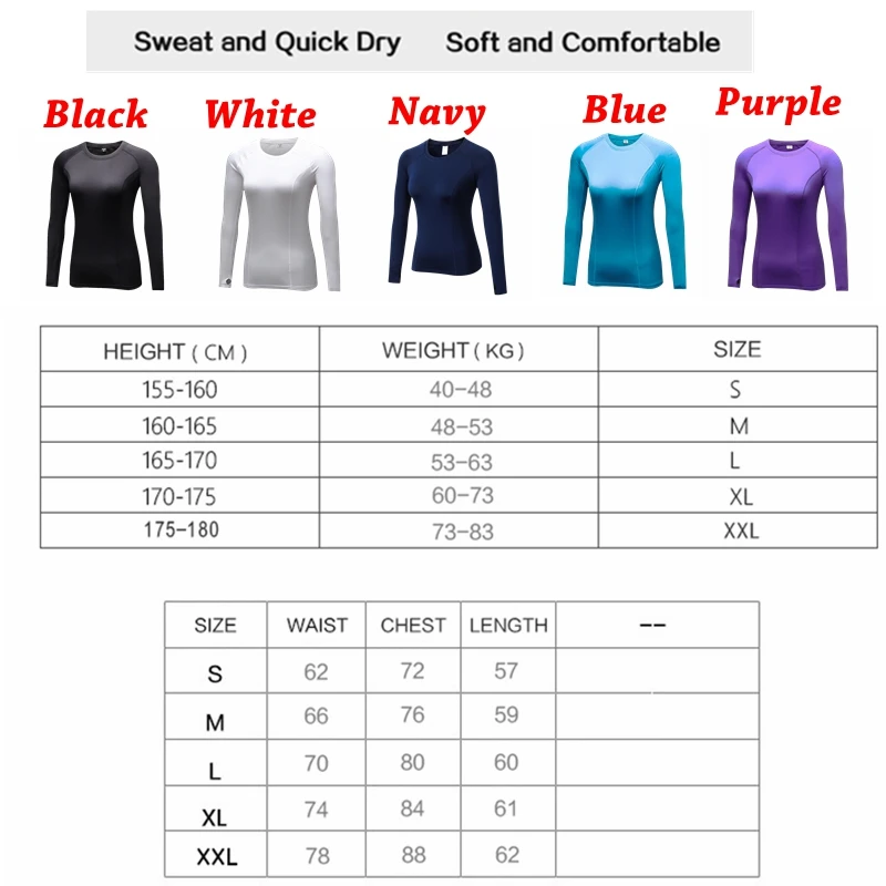 Women Running T-shirt Compression Tights Quick Dry Long Sleeve T-shirts Fitness Clothes for sports t shirt sports shirt