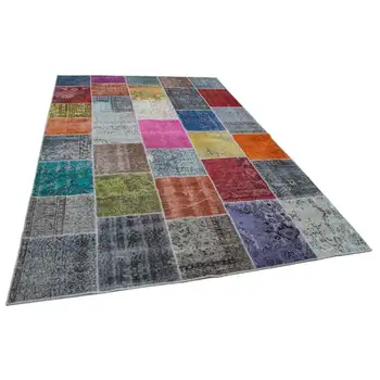 

205x299 Cm Multicolor Handmade Patchwork Rug-7x10 Ft