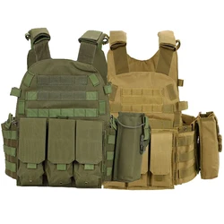 Gilet porte plaque Molle Airsoft, gilet de chasse tactique, équipement militaire, armure corporelle de tir de l'armée, gilet de Protection d'entraînement de Police 
