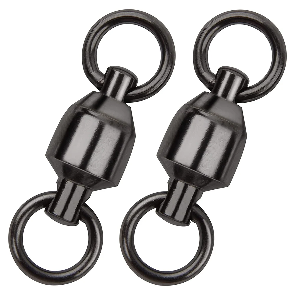 

50PCS Fishing Swivels Ball Bearing Swivel Fishing connector Heavy Duty stainless steel with Black Nickel Terminal Fishing tackle