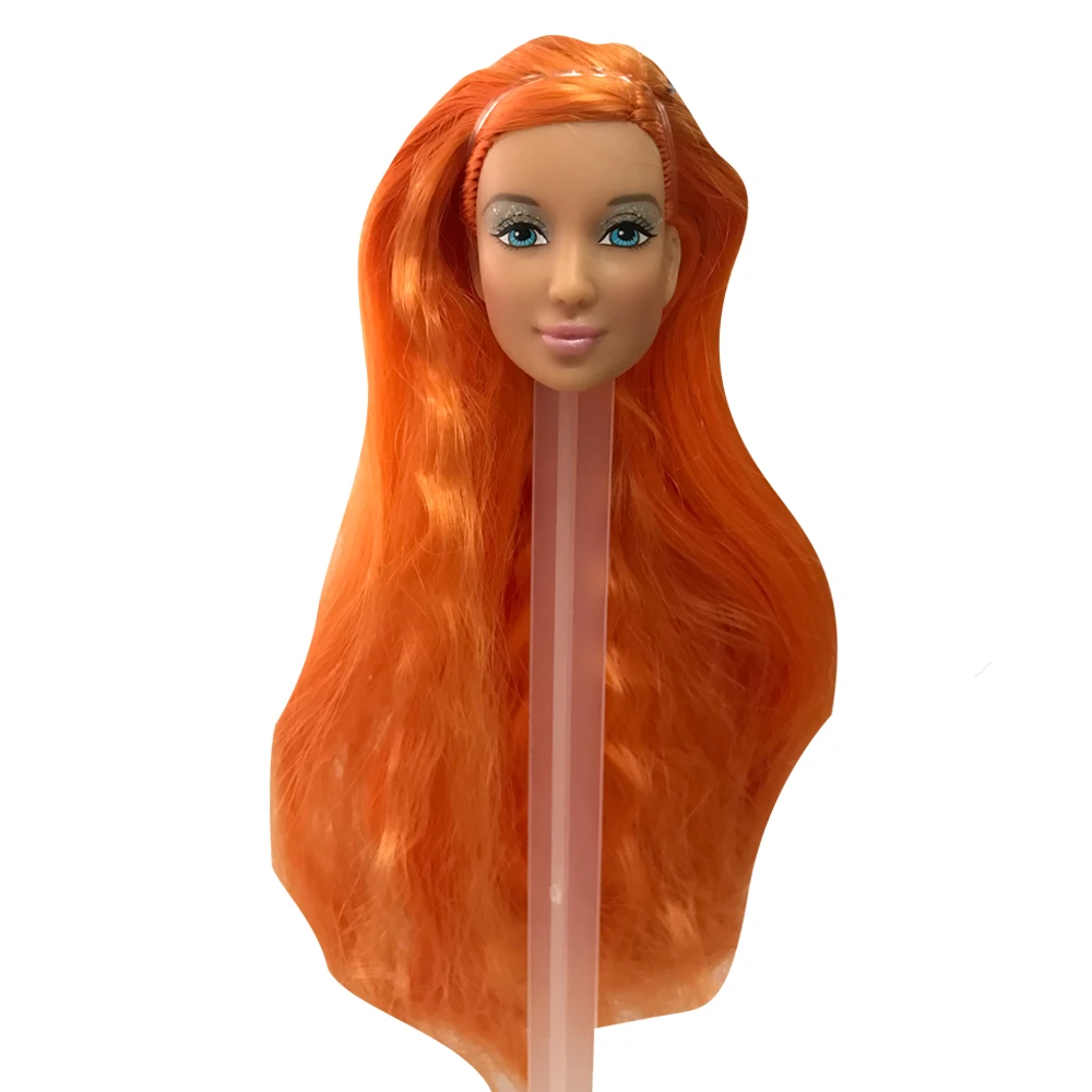 

NK One Pcs Doll Head With Long Hair For Barbie Doll Accessories Best DIY Gift For Girls' Doll 012A 9X