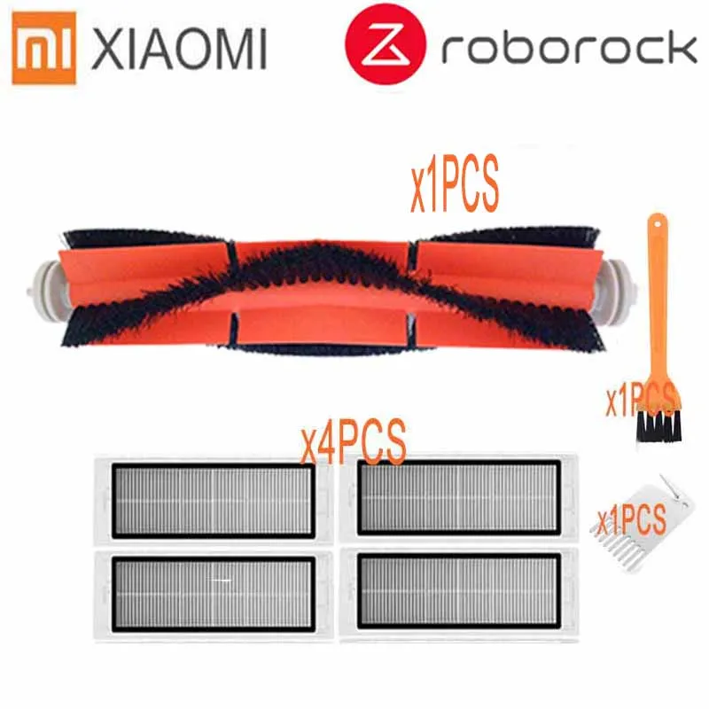 Основная щетка hepa фильтр, боковая щетка Швабра Ткань подходит для xiaomi вакуум 2 roborock s50 аксессуары xiaomi mi робот Замена - Цвет: 6pcs