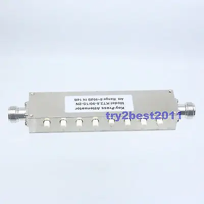 

DHL/EMS 1pce Adjustable Variable Attenuator 8-Key-Press N 0~90dB Step 1dB DC-2.5GHz 10W -C1