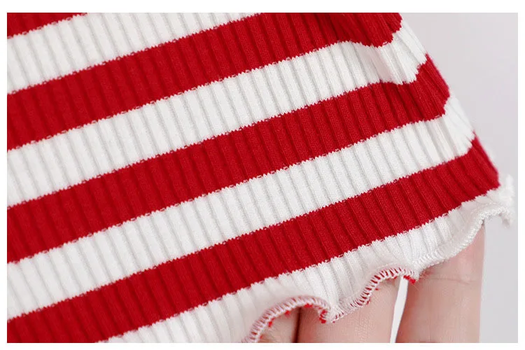 elastic off shoulder summer big girls t-shirt red striped knit children t shirt girl teenage kids tees tops 2018 new  clothing 4 5 6 7 8 9 10 11 12 13 14 15 years teenage little baby girl t-shirt 12 years t shirts for girls (6)