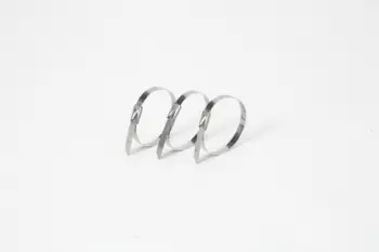 

100PCS STAINLESS STEEL METAL CABLE TIES TIE ZIP WRAP EXHAUST HEAT STRAPS INDUCTION PIPE