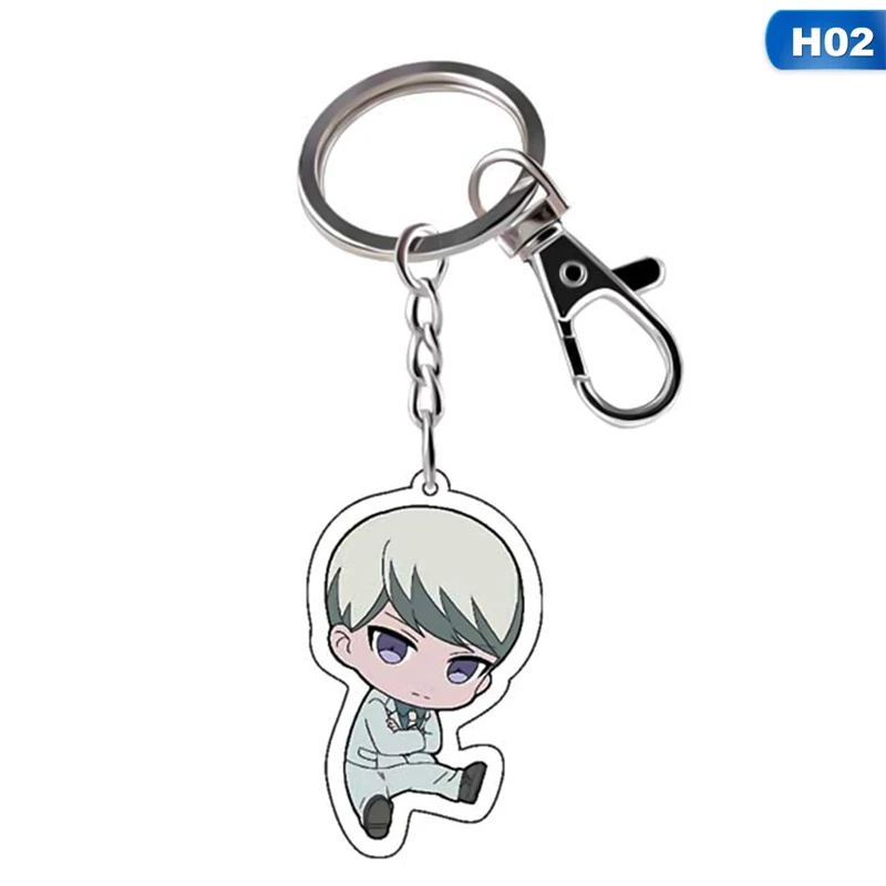 H02 Аниме Danganronpa Dangan Ronpa Komaeda Nagito акриловая фигурка брелок для ключей коллекция украшений - Цвет: H02