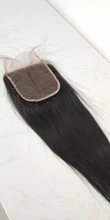 BAISI-extensiones de pelo brasileñas con encaje, accesorio capilar liso de 4x4 HD con cierre de encaje suizo, con cierre superior transparente