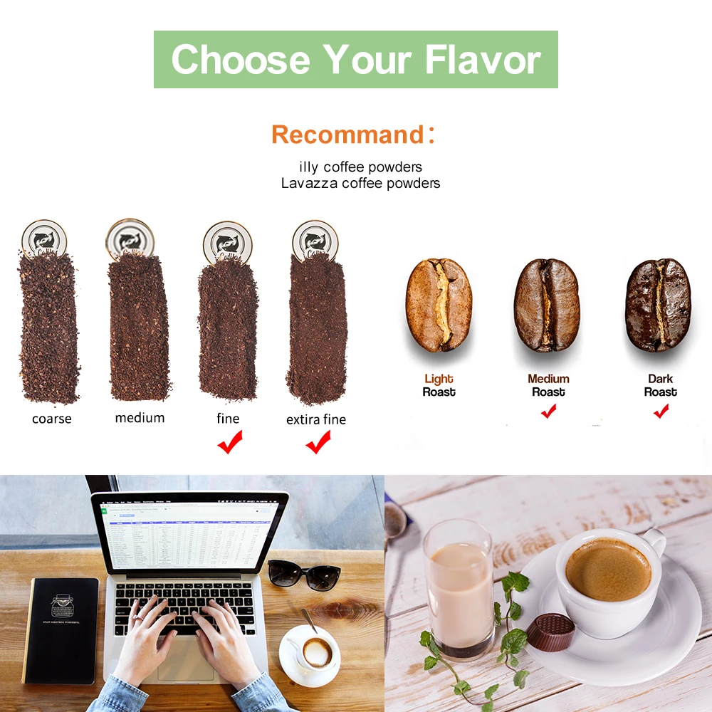 RECAFIMIL Adapter for Nepresso Vertuo Maker wirth Original Coffee Capsule Stainless Steel Holder Reusable Kitchen Tool