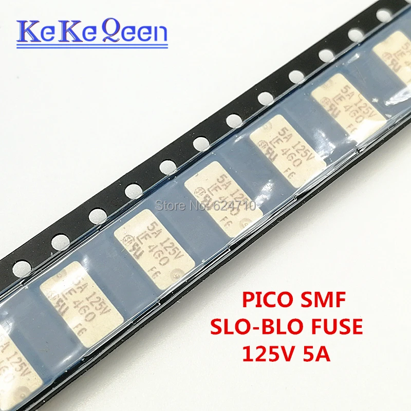 

0460005.UR 5A 125V PICO SMF SLO-BLO FUSE Slow blow Surface Mount Fuse 5.0*7.0mm