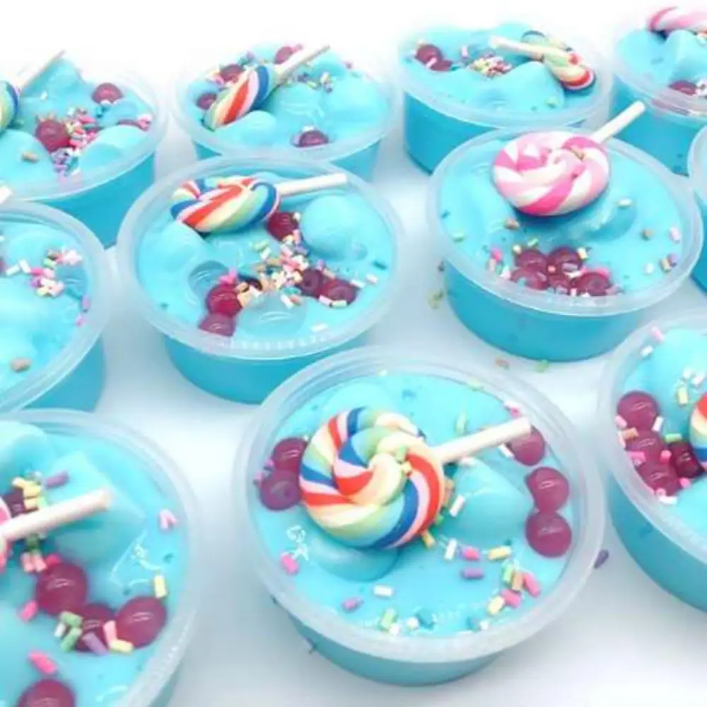 

Kids Adults Fluffy Foam Slime Stress Relief Plasticine DIY Sludge Puzzle Toy