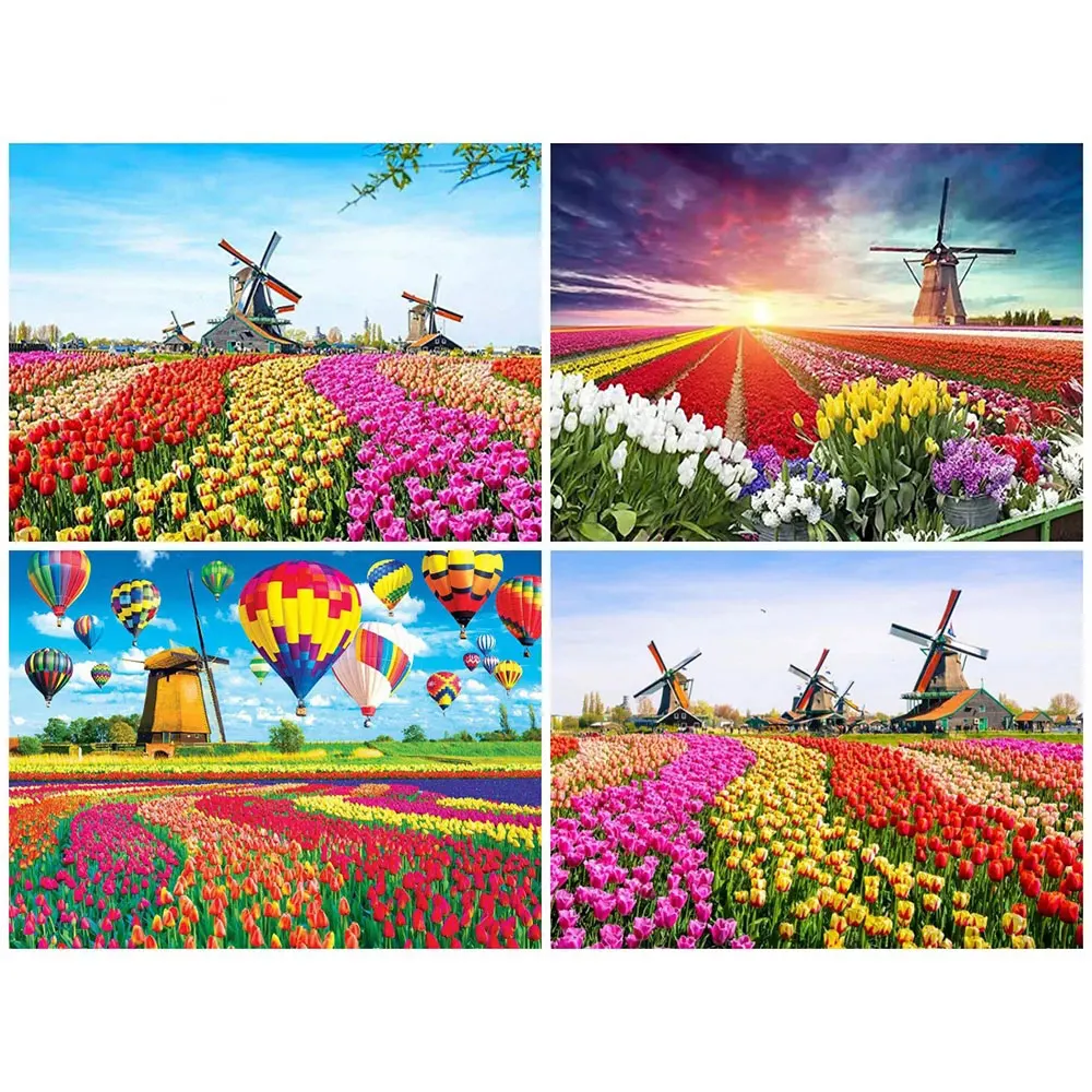 5d Diy Full Diamond Painting Flower Landscape Picture Needlework Embroidery Cross Stitch Kits Mosaic Home Decor Art Gift | Дом и сад
