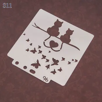 FOX Decorative Ruler Spray Painting Stencil for Coffee Baking Cake Spraying Tools Scrapnook DecorationTemplate Mold