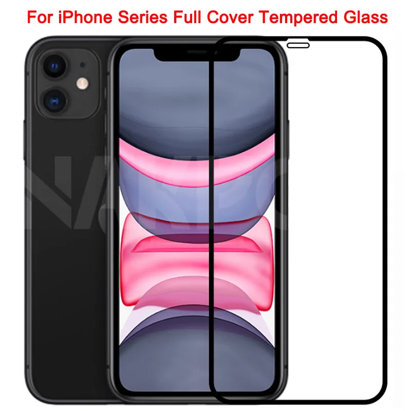 Protector de pantalla de cristal templado 999D para iPhone, Protector de pantalla de cristal suave para iPhone 11 Pro Max SE 2020 X XS Max XR 7 8 6S Plus