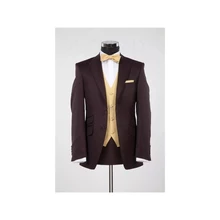 2022 New Arrival High Quality Peak Lapel Men's Brown Suits Custom Made Two Buttons Fashion Trendy Wear Blazer 3 Pieces Skinny