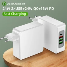65 Вт быстрое зарядное устройство PD 2,0 для iPhone 11 Pro Xs Max USB QC 3,0 зарядное устройство для телефона адаптер для samsung s10 plus huawei P30 USC зарядное устройство