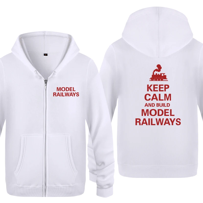 BAY HOT Keep Calm And Build модельные железные дороги Новинка Забавные толстовки мужские мужские флисовые кардиганы на молнии толстовки с капюшоном - Цвет: BAY HOT