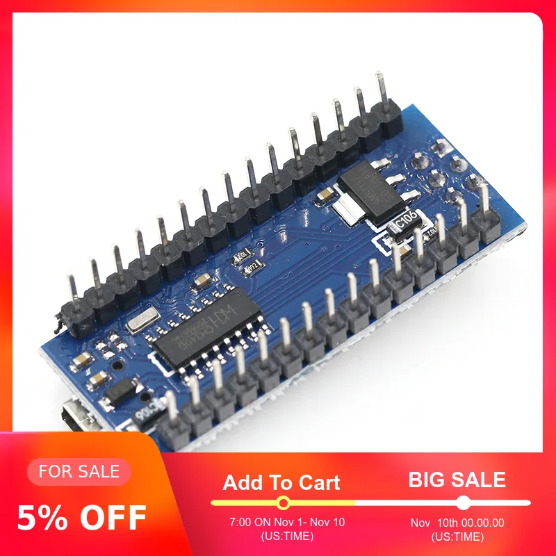 Мини usb с контроллером загрузчика Nano 3 0 совместимый для arduino CH340 USB драйвер 16 МГц NANO