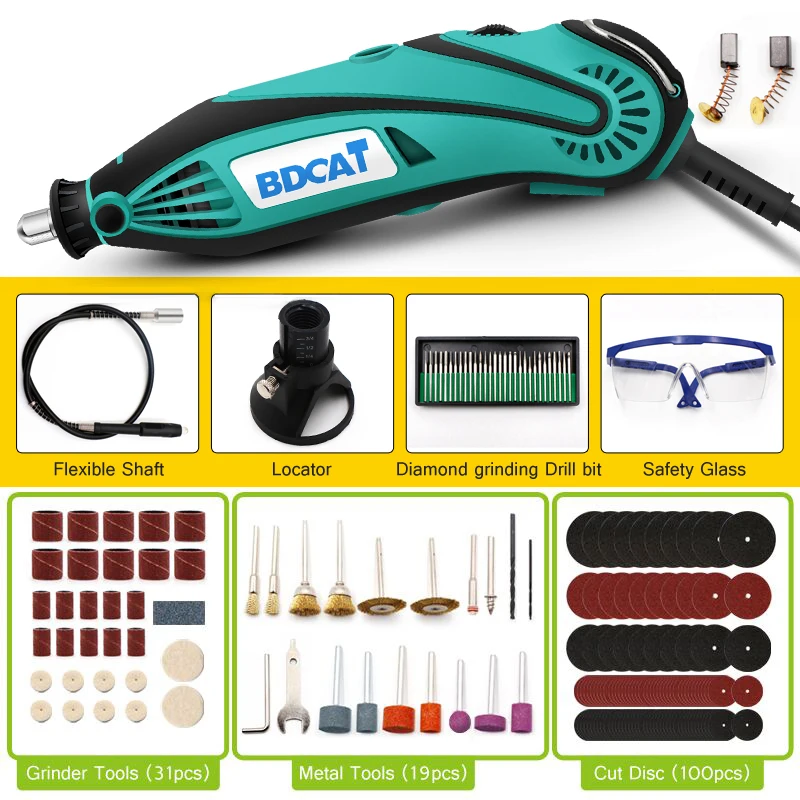 

180W Electric Mini Drill Grinder Tool Polishing Machine Variable Speed Dremel Rotary Tool Kits with Power Tools Accessories