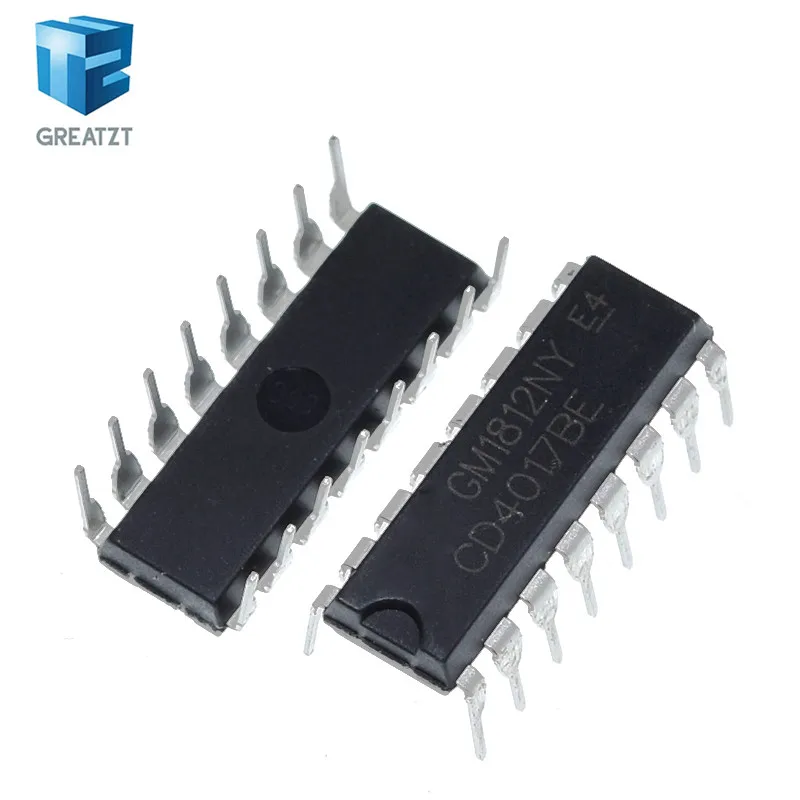 Счетчик-делитель CD4017 CD4017B CD4017BE 4017 10 шт. | Электронные компоненты и принадлежности