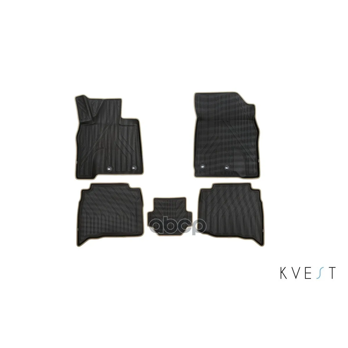 Коврики Kvest 3d В Салон Lexus Lx,-, 5 Шт.(Полистар, Черный, Бежевый) KVEST арт. KVESTLEX00002K2