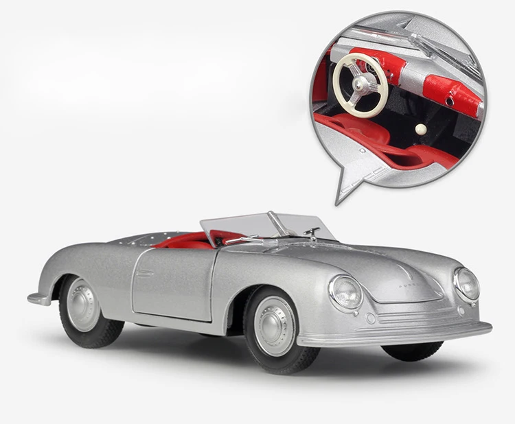 WELLY литье под давлением 1:24 модель автомобиля Классический трансформер 1948 Porsche 356 металлический спортивный автомобиль игрушечный автомобиль из сплава для детей Коллекция подарков