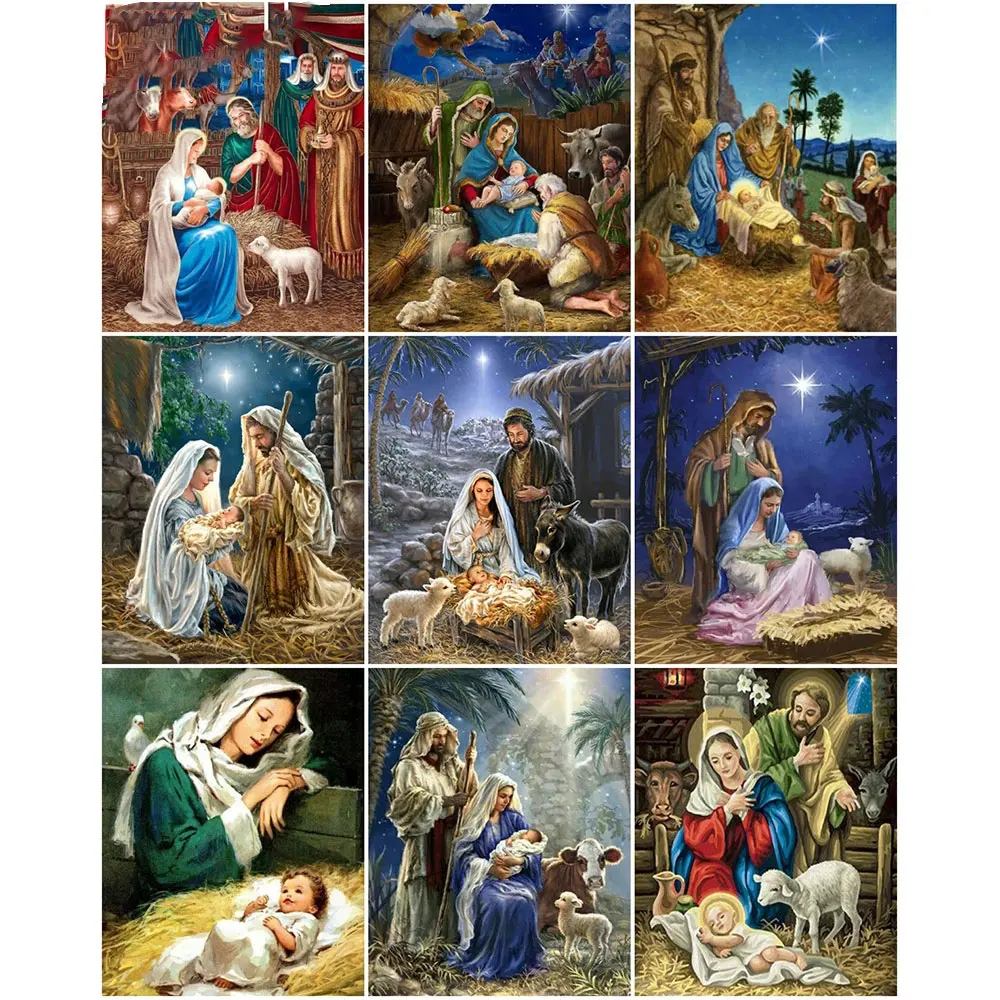 5d DiY Full Diamond Painting Mosaic Jesus Religion Needlework Art Embroidery Cross Stitch Set Home Wall Decoration Gift | Дом и сад