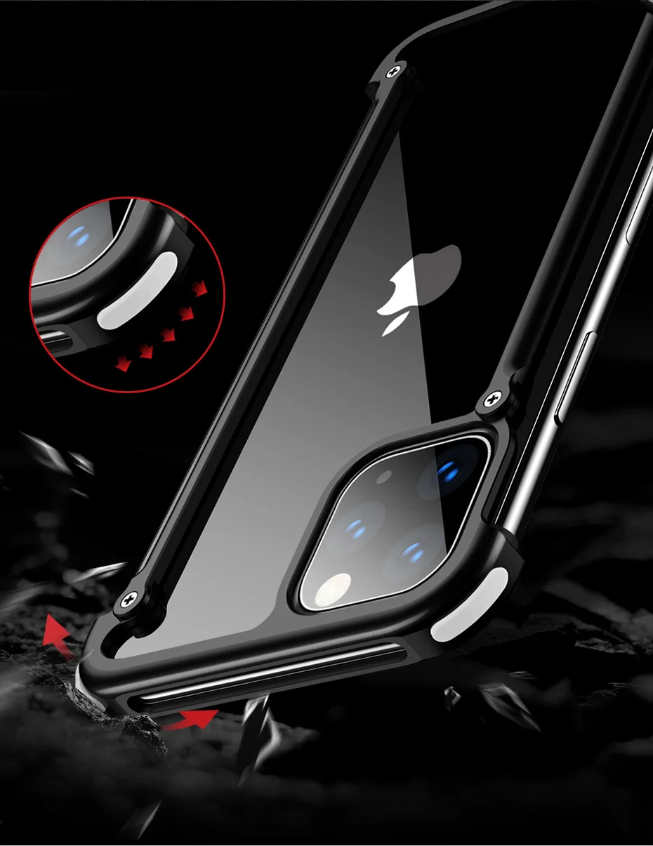 Чехол для Iphone Xs X XR max, роскошный металлический чехол с подушкой безопасности для Iphone 11 pro MAX, чехол 360, металлический бампер
