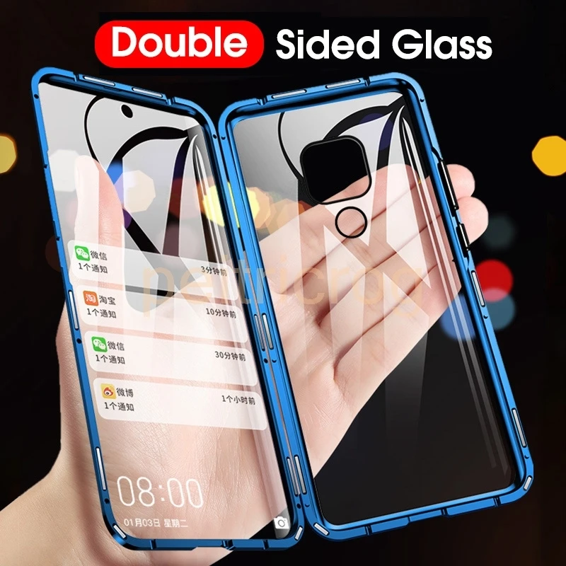 Double Sided Magnetic Metal Case For Redmi Note 9 9S 8 8A 8T 7 Pro K20 Xiaomi 10 9T 9SE 9Lite CC9 CC9E A3 POCO F1 Glass Cover|Fitted Cases| - AliExpress