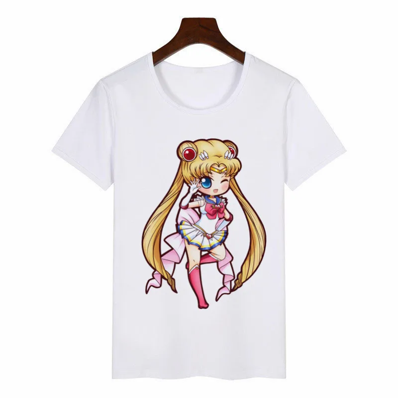 Новые летние женские футболки Сейлор Мун Графические футболки женские японские Harajuku футболки Аниме женские топы Эстетическая одежда