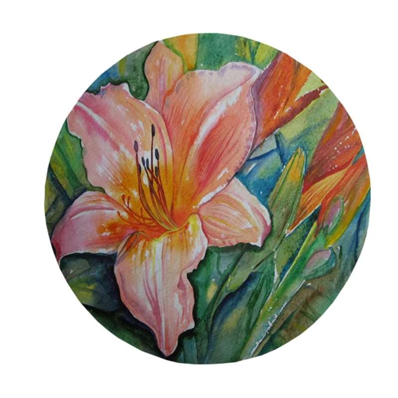 80x80 см Зеленые растения круглые ковры коврики войлочный пол ковер для гостиной коврик